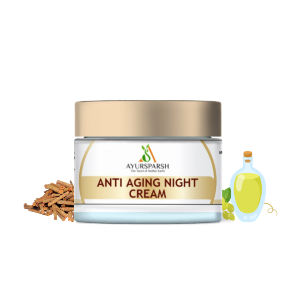 Ayur Sparsh Ayurvedic Anti-Ageing Night Cream (50gm) – Embrace Youthful Skin While You Sleep