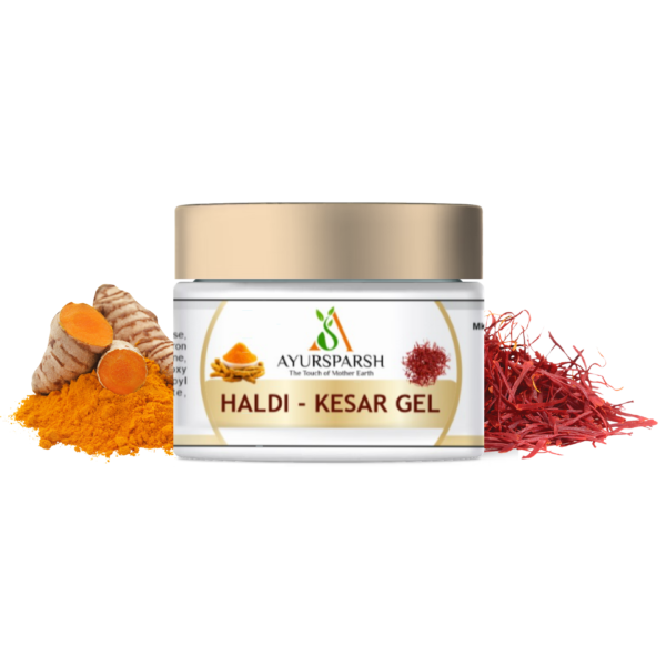 AyurSparsh Ayurvedic Haldi Kesar Face Gel(50gm) – Illuminate Your Skin with Nature’s Gold